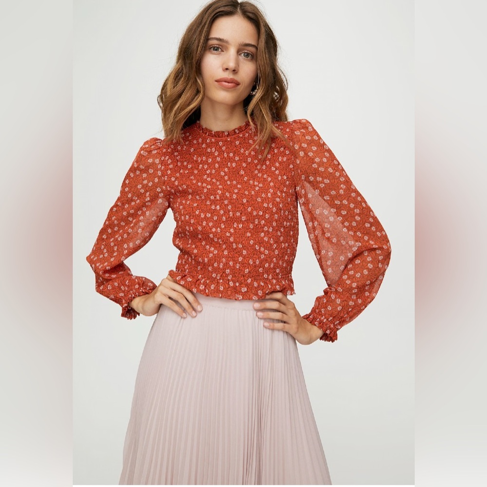 Wilfred| Lilith Smocked Floral Blouse